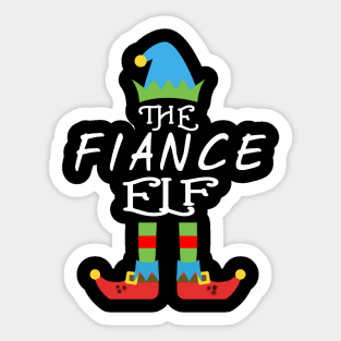 The Fiance Elf Matching Family Group Christmas Party Sticker